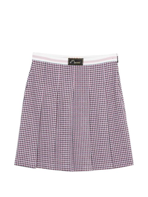 Marni check-patten pleated skirt - Pink - zdjęcie produktu nr 1