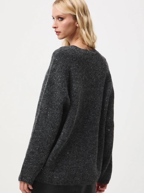 Medicine sweter damski kolor szary ciepły