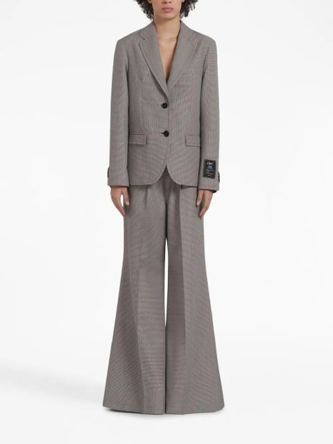 Marni houndstooth-pattern single-breasted blazer - Grey