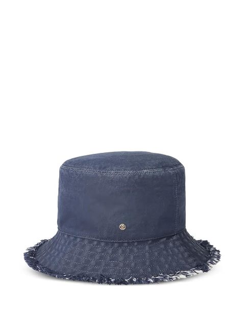 Maison Michel Jason fringed appliqué hat - Blue - zdjęcie produktu nr 1