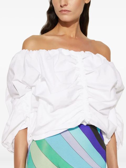 PUCCI puff-sleeve printed dress - White - zdjęcie produktu nr 2