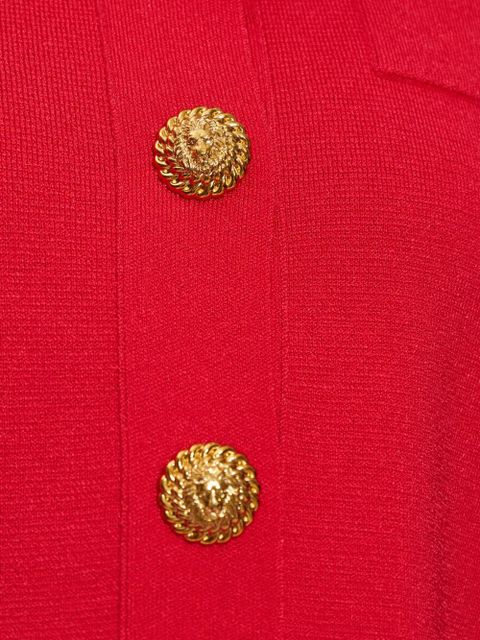Balmain button boxy cardigan - Red