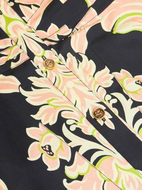 ETRO paisley-print ruched gown - Black