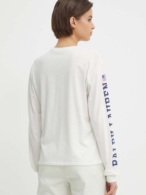 Polo Ralph Lauren longsleeve bawełniany kolor beżowy 211935596