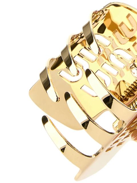 Miu Miu logo-detailed hair clip - Gold - zdjęcie produktu nr 2