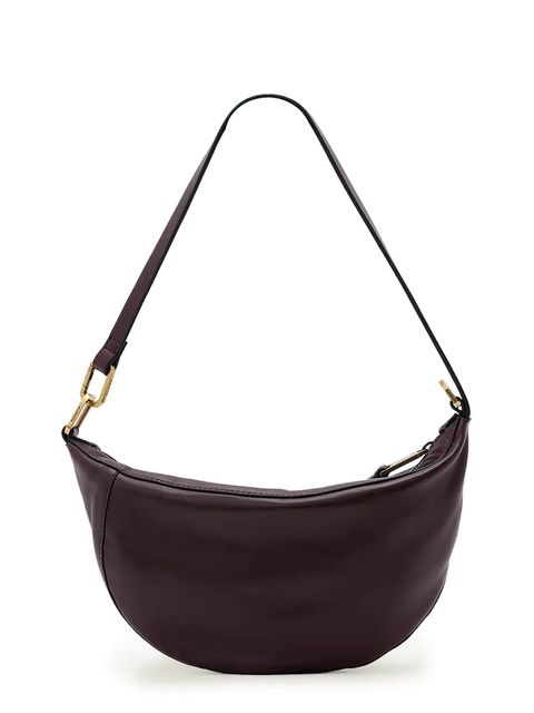 AllSaints torebka skórzana kolor brązowy W546XD - zdjęcie produktu nr 1