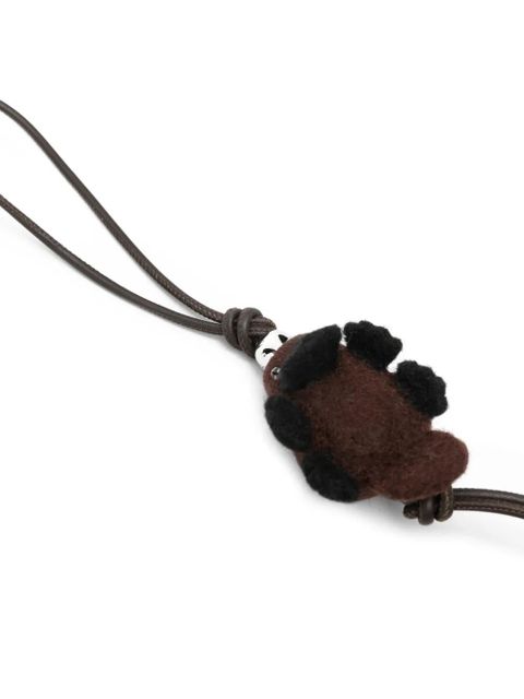 LOEWE Platypus charm felt keyring - Brown