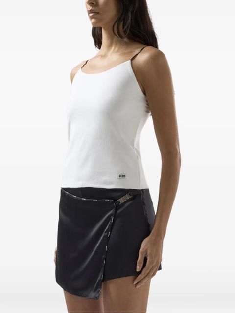 GCDS logo-strap tank top - White