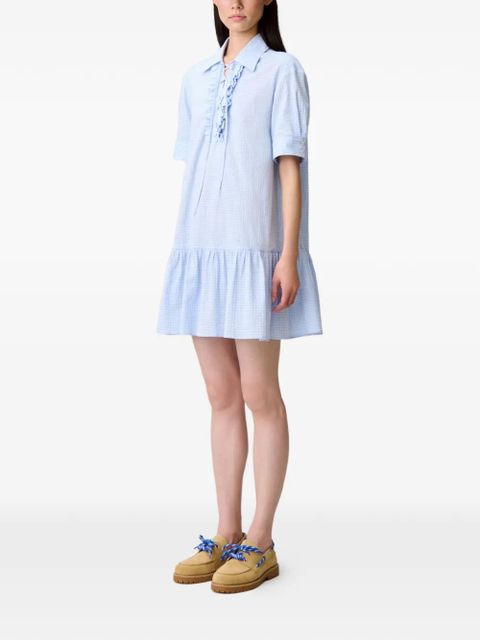 Claudie Pierlot ruffled shirt mini dress - Blue
