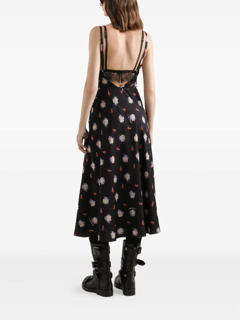 Dolce & Gabbana floral-print midi dress - Black