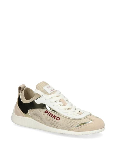 PINKO logo-embroidered sneakers - Neutrals - zdjęcie produktu nr 2