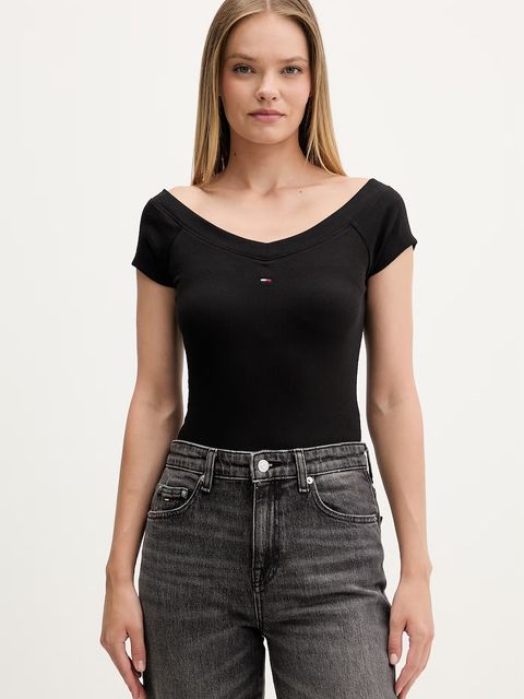 Tommy Jeans T-shirt damski z bawełną - zdjęcie produktu nr 1