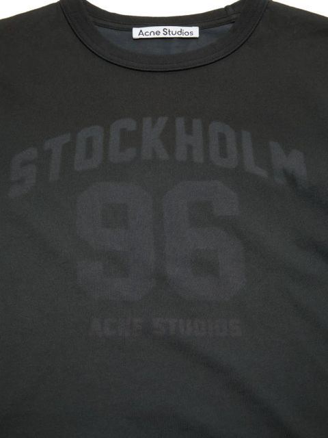 Acne Studios logo-print short-sleeve T-shirt - Black