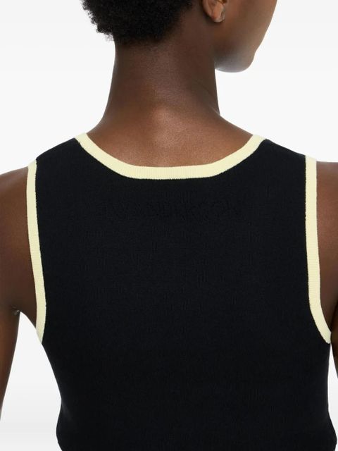 JW Anderson contrasting-trim tank top - Black