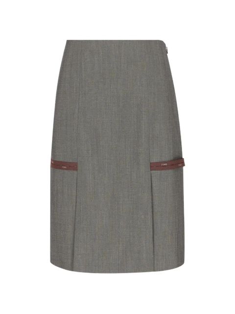 FENDI straight midi skirt - Grey - zdjęcie produktu nr 1