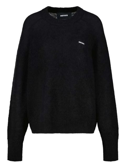 ROTATE BIRGER CHRISTENSEN logo-detail crew-neck sweater - Black - zdjęcie produktu nr 1