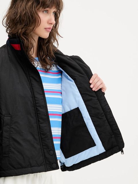 Tommy Jeans kurtka kolor czarny przejściowa oversize DW0DW21436