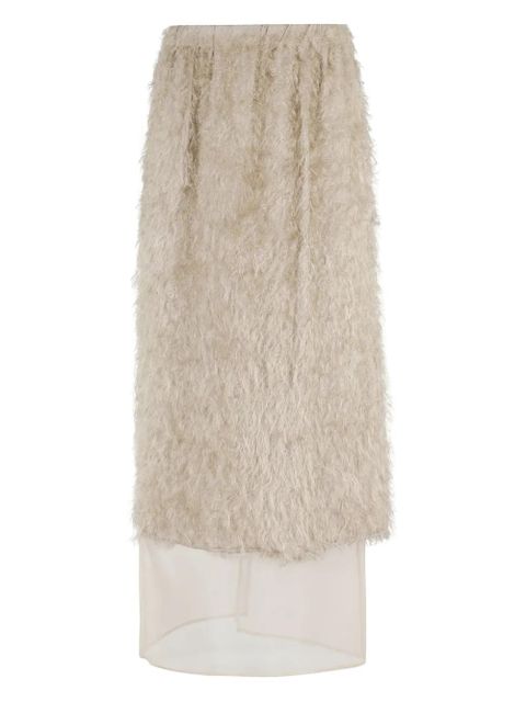 Alysi fringed maxi skirt - Neutrals - zdjęcie produktu nr 1