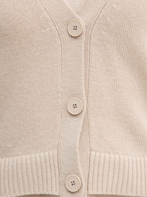 Sisley kardigan z dodatkiem wełny damski kolor beżowy lekki 122WL602S