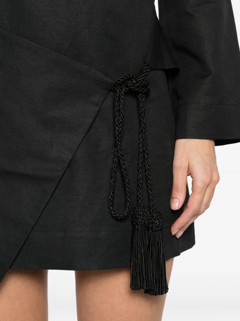 Posse Yvette wrap mini dress - Black