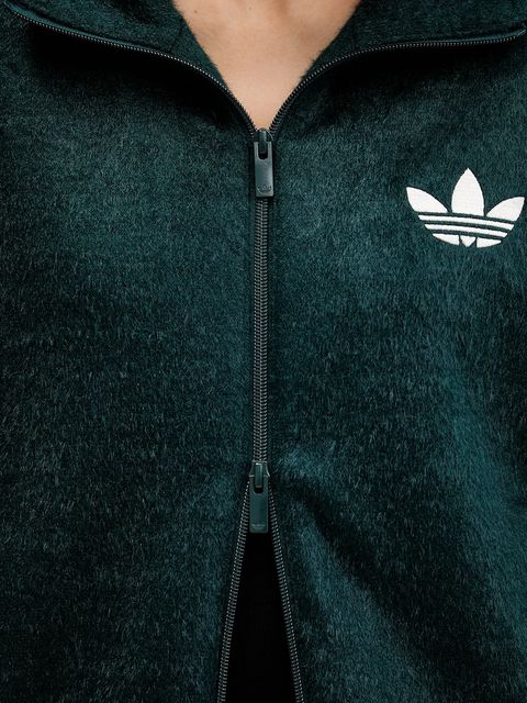 adidas Originals bluza Mohair damska kolor zielony z aplikacją KS7777