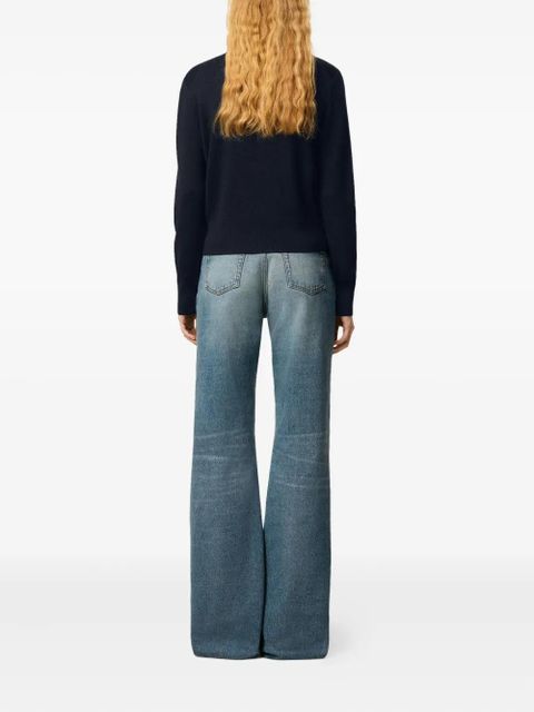 AMI Paris Ami De Coeur wool crew-neck sweater - Blue