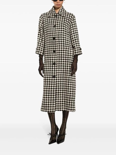 Dolce & Gabbana houndstooth trench coat - Black - zdjęcie produktu nr 2