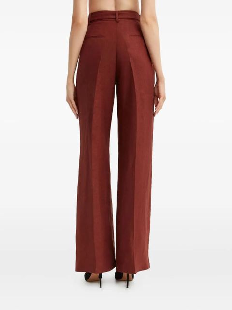 Gabriela Hearst Norman belted-waist trousers - Brown