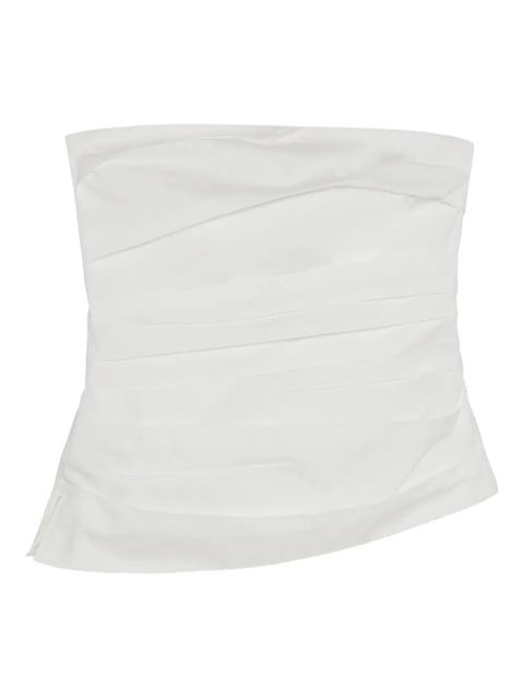 Simkhai strapless pleated bustier top - White - zdjęcie produktu nr 1