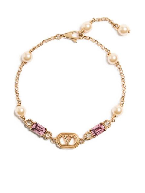 Valentino Garavani Ovalette embellished bracelet - Gold - zdjęcie produktu nr 1