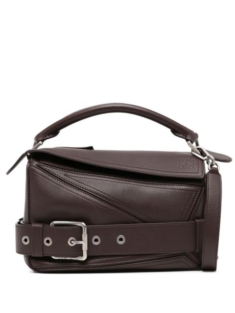 LOEWE small puzzle biker bag - Brown - zdjęcie produktu nr 1