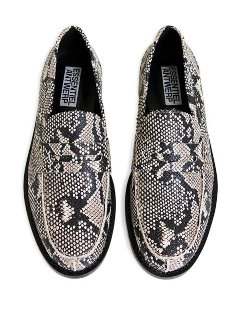 Essentiel Antwerp snake-effect loafers - Black - zdjęcie produktu nr 2