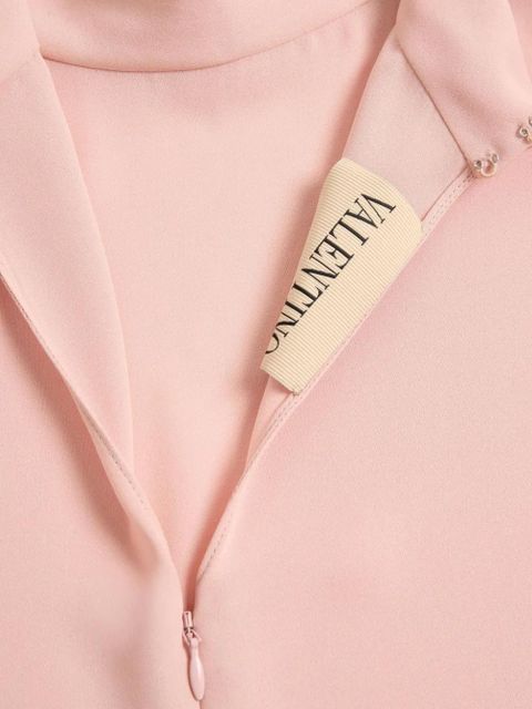 Valentino Garavani hook-and-eye georgette top - Pink