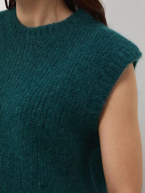 Medicine kamizelka damska kolor zielony ciepły