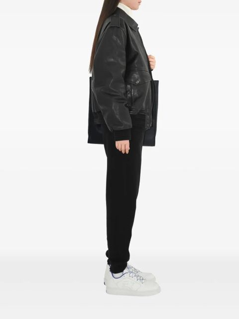 Burberry embroidered track pants - Black