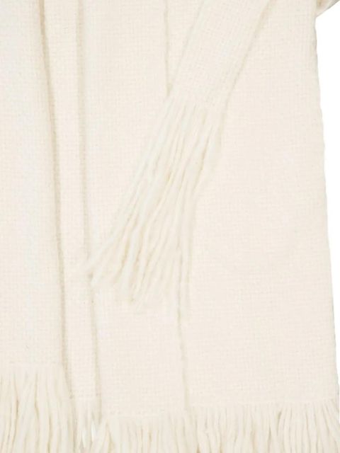 Gabriela Hearst Teagan fringed belted cashmere vest - Neutrals