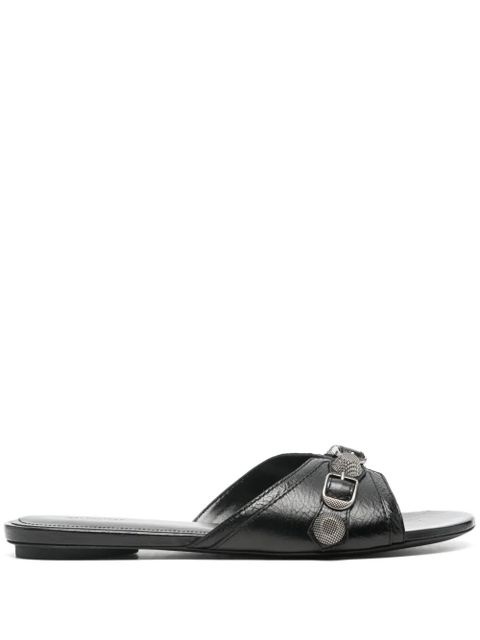 Balenciaga Cagole leather sandals - Black - zdjęcie produktu nr 1