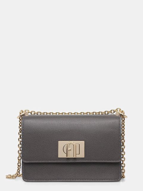 Furla torebka skórzana kolor szary BAFKACO.ARE000.4283S - zdjęcie produktu nr 1