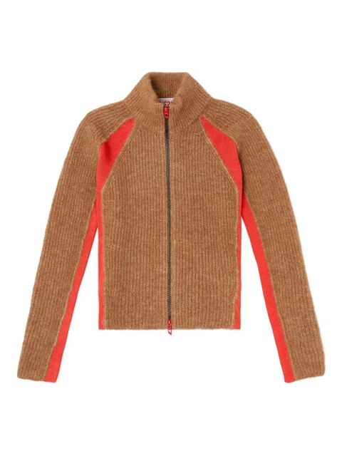 Diesel Louise zip-front cardigan - Brown - zdjęcie produktu nr 1