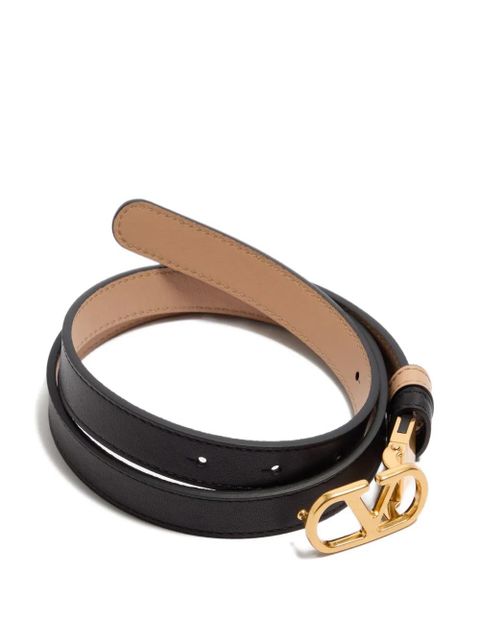 Valentino Garavani VLogo Signature reversible shiny calfskin belt - 20mm / 1.2 In. - Black - zdjęcie produktu nr 2
