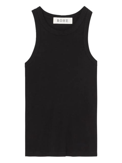 Róhe ribbed racer-back top - 001 BLACK - zdjęcie produktu nr 1