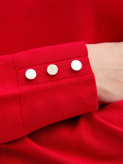 Morgan sweter damski kolor czerwony lekki z golfem MFLORIA - zdjęcie produktu nr 2