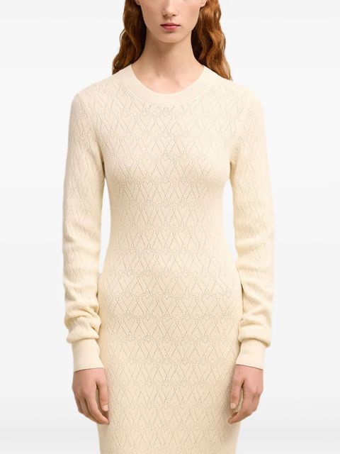 AMI Paris Ami de Coeur midi dress - Neutrals