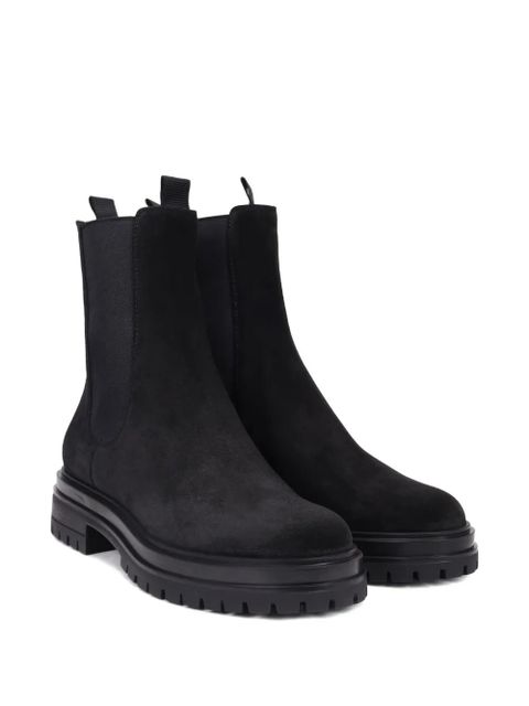 Gianvito Rossi pull-on suede chelsea boots - Black - zdjęcie produktu nr 2