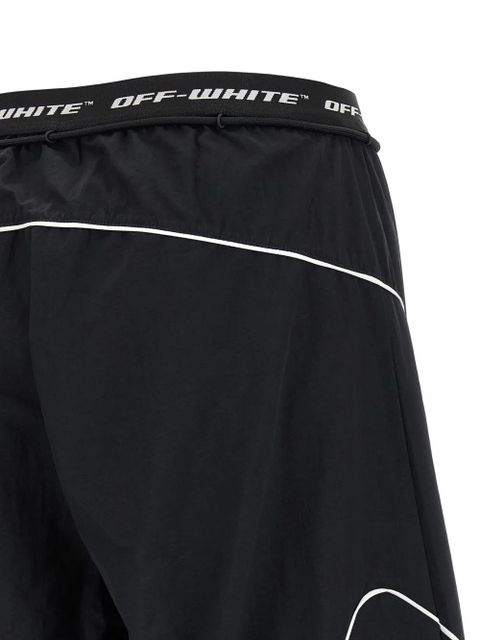 Off-White logoband contrast track pants - Black