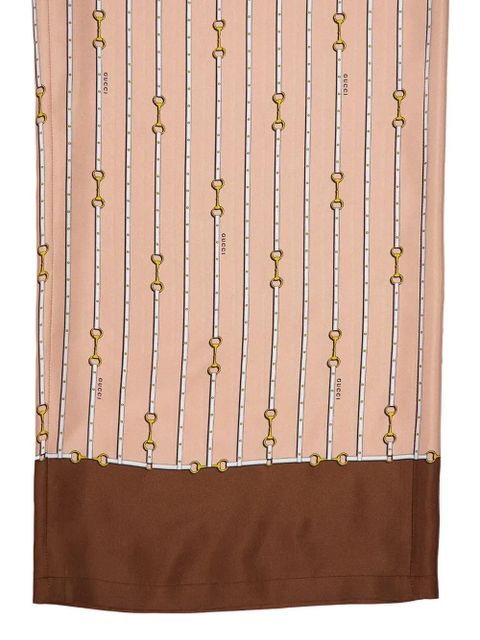 Gucci printed silk trousers - Pink