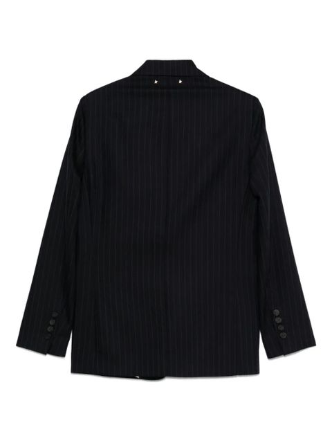 Golden Goose pinstripe single-breasted blazer - Blue - zdjęcie produktu nr 2
