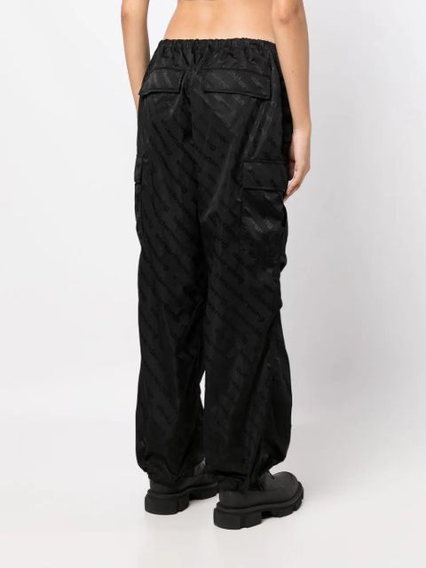 Alexander Wang logo-print drawstring track pants - Black