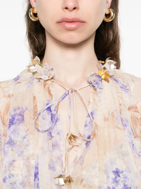 ZIMMERMANN Dawning Flutter midi dress - Neutrals