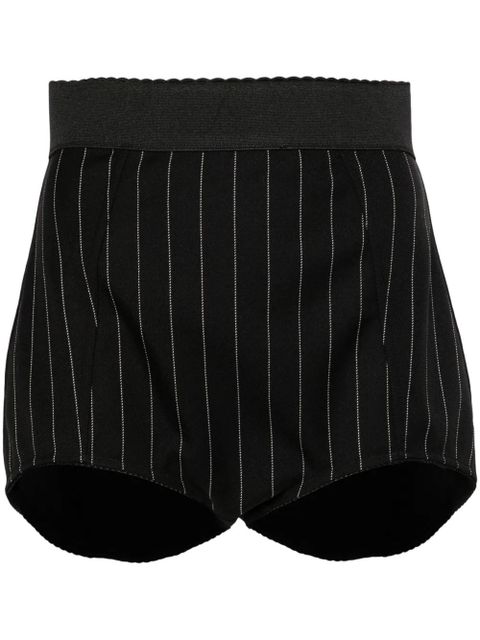 Dolce & Gabbana high-waisted pinstripe shorts - Black - zdjęcie produktu nr 1